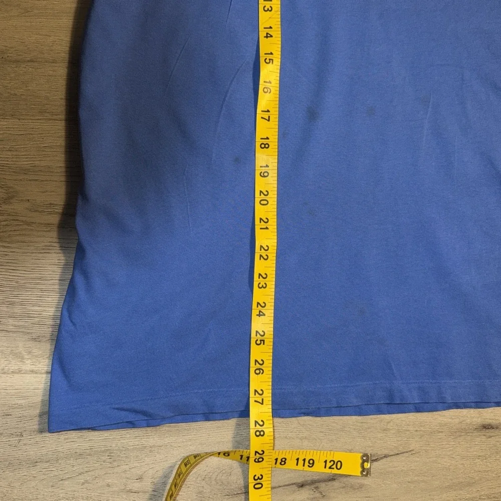 Polo Ralph Lauren Custom Fit T Shirt XL Blue‎ Short Sleeve Pink Pony Tee Mens